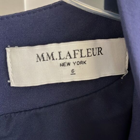 EUC MM Lafleur Emma Dress Deep Indigo Blue Soft Wool Sz 6 - Picture 9 of 13